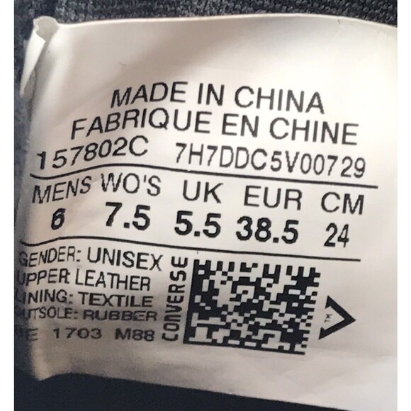 Converse All Star Breakpoint OX Black & White Leather Womens 7.5 Mens 6 Sneakers - Picture 10 of 10